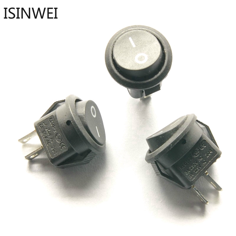 Set 10 Công Tắc Nguồn 2 Chấu 3A / 250V 6A / 125V KCD1-204 16.5mm