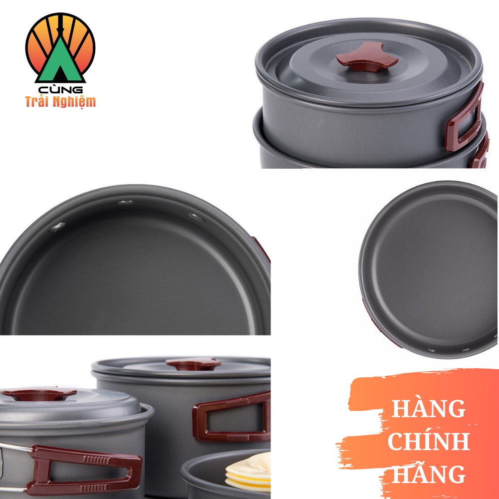 [CHÍNH HÃNG] Bộ Nồi Nấu Ăn 3 chiếc cho Dã Ngoại, Du Lịch Cắm Trại Picnic Gọn nhẹ Chống gỉ NatureHike NH15T203-G | BigBuy360 - bigbuy360.vn