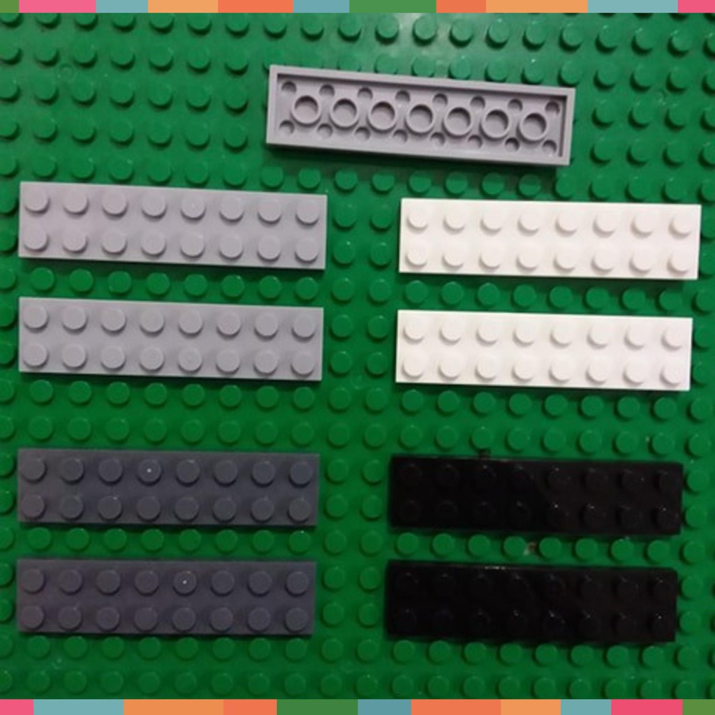 Đồ Chơi COMBO 10 Viên Gạch 2x8x1(H) NO.003 - Phụ Kiện MOC Brick