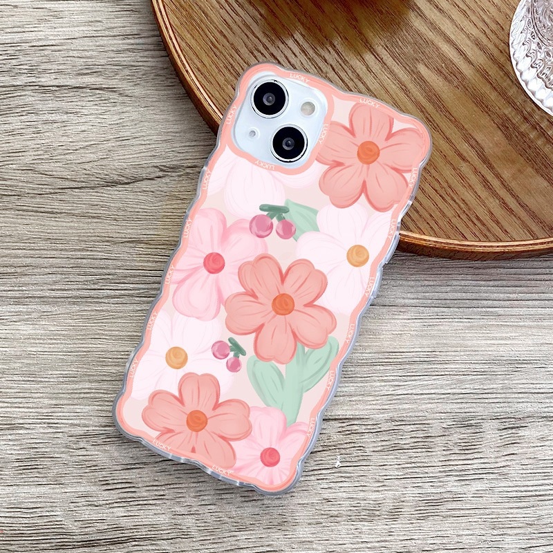 Ốp Điện Thoại TPU Mềm Trong Suốt In Họa Tiết Hoa Và Quả Cherry Cho Iphone 11 12 13 Pro MAX X XS MAX 6 7 8 Plus