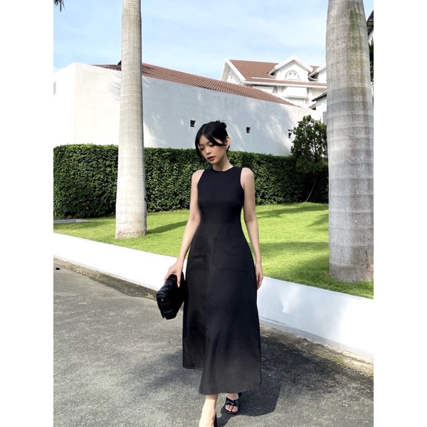 SAP-Đầm dài hai túi không tay