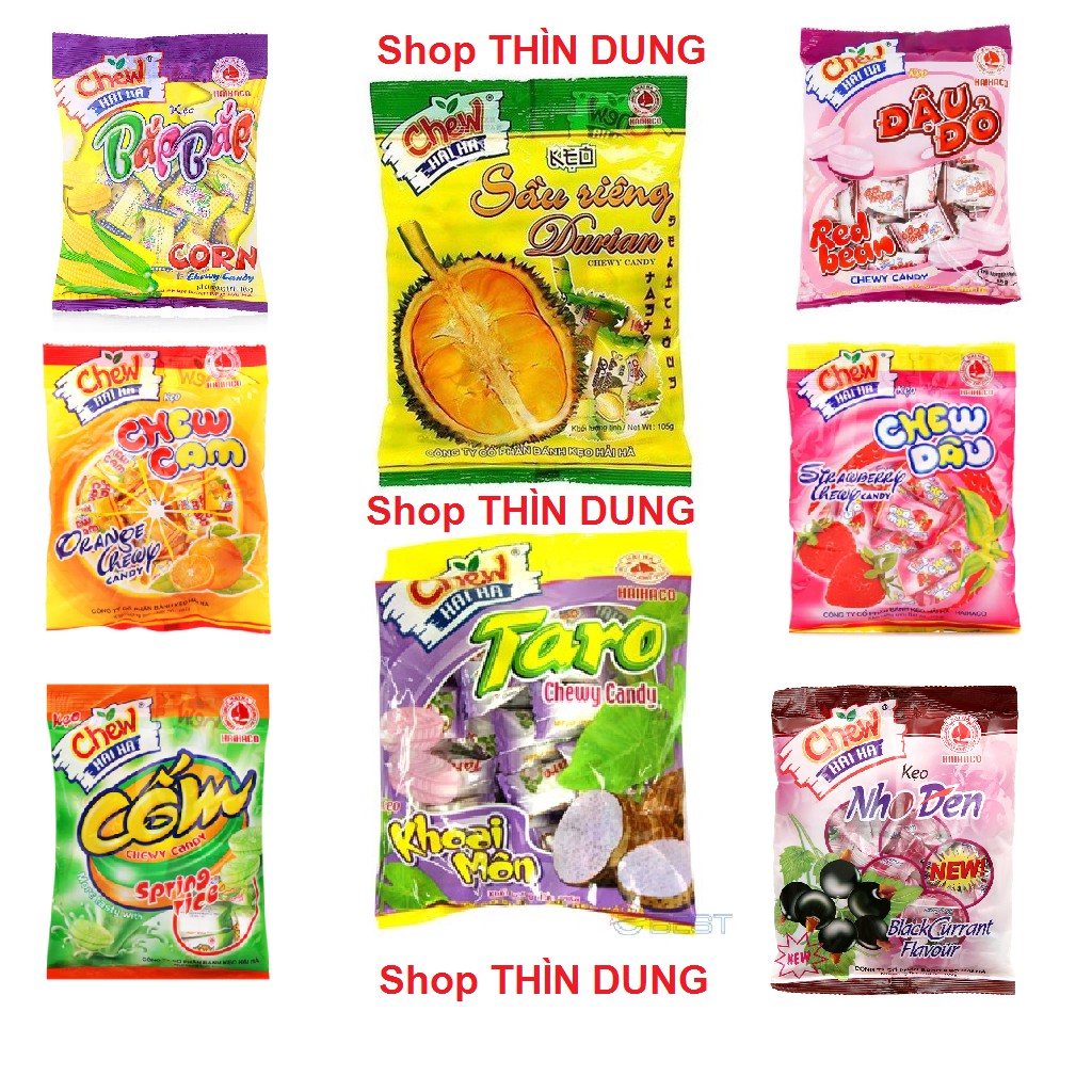 Kẹo Chew Hải Hà trái cây các vị gói 105g