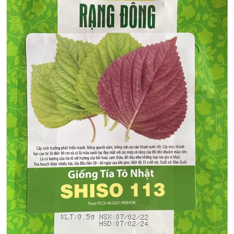 Hạt giống tía tô Nhật, đóng gói 0.5gr