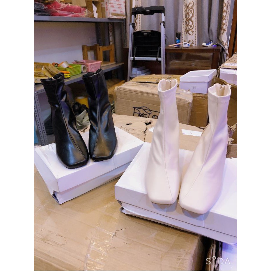 Bốt nữ (Boot), giày bốt nữ, Cực ôm chân, chất liệu da Pu mịn, lót nỉ êm, khóa kéo sau | BigBuy360 - bigbuy360.vn