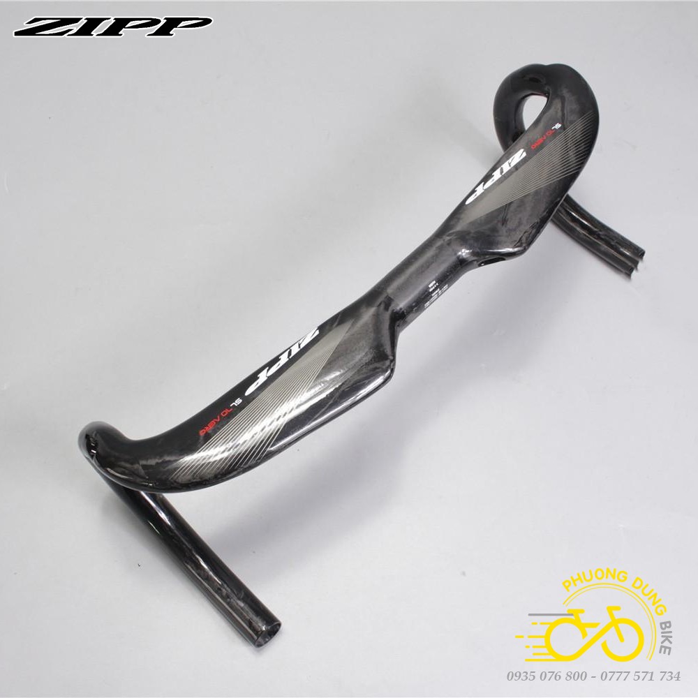 Ghi đông dẹp xe đạp road Carbon ZIPP 400 / 420 / 440 x 31.8mm (Bóng)