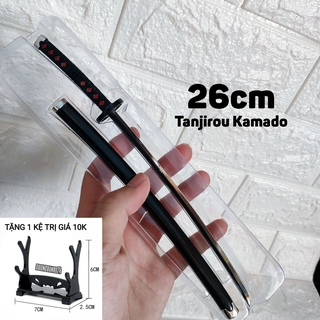 [THÉP ĐẶC] Mô hình móc khoá kiếm ĐEN TANJIROU KAMADO Kimetsu no Yaiba Demon Slayer Nichirin mô hình để bàn PC gaming