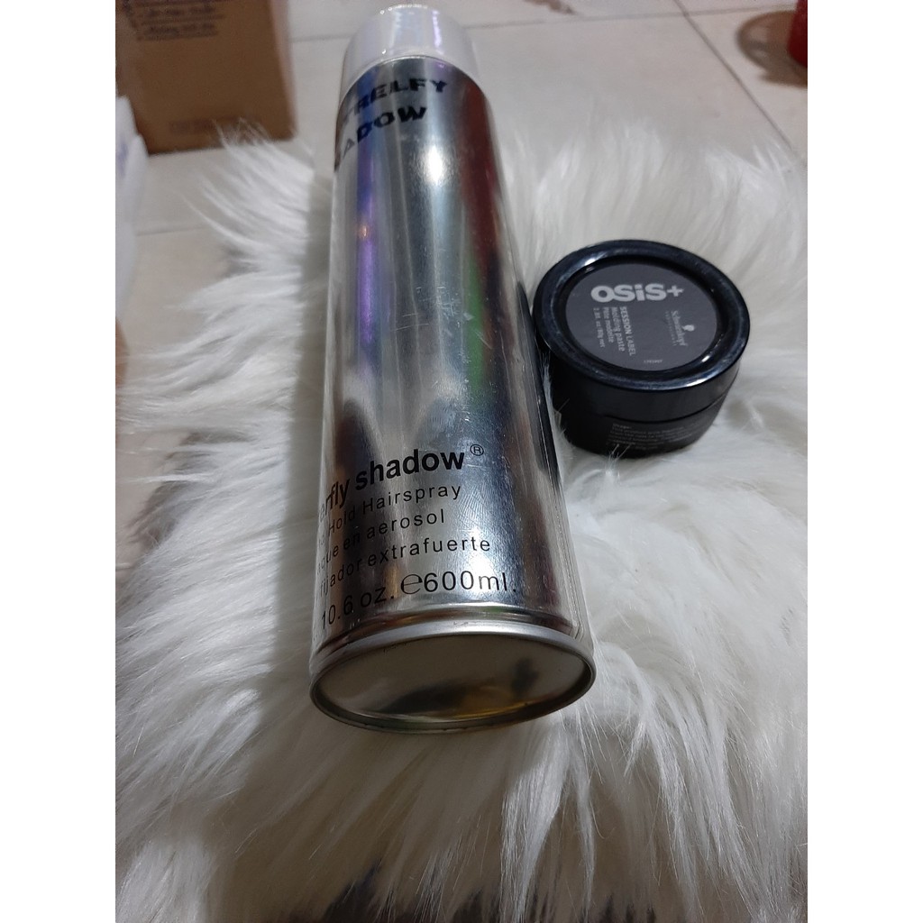 COMBO GÔM XỊT TÓC BUTTERFLY 600ML và SÁP VUỐT TÓC OSIS+ ĐEN