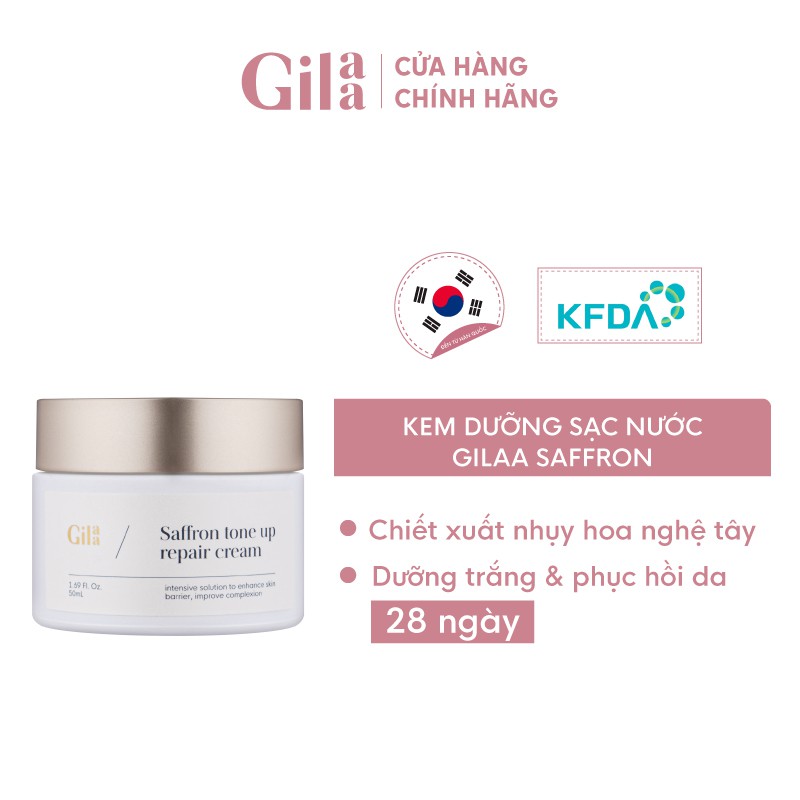Kem dưỡng da GILAA SAFFRON TONE UP REPAIR CREAM - 50 ml