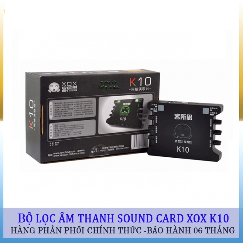 Soundcard thu âm XOX K10 /KS108 karaoke online tặng kèm cáp kêt nối âm thanh -dc2316
