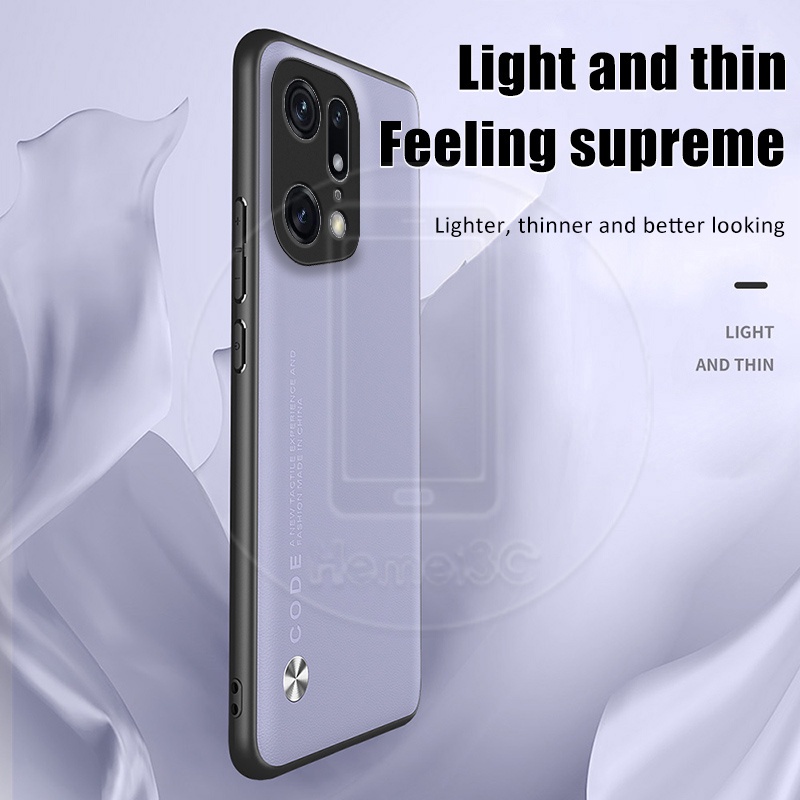 Ốp Điện Thoại PC + Da PU Thời Trang Sang Trọng Cho Oppo Find X5 X3 X2 Pro FindX5 FindX5Pro