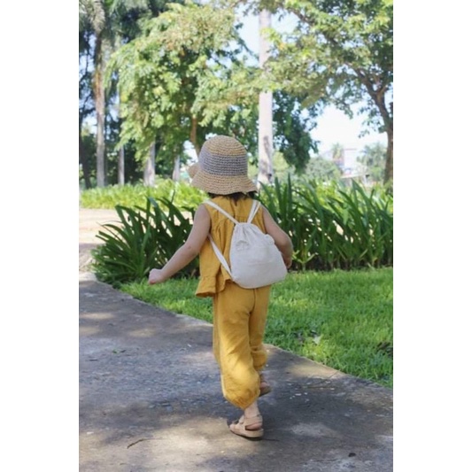 Set bộ quần áo sát nách thiết kế đơn giản quần bo chun chất liệu linen cotton cho bé từ 1 2 3 4 5 6 7 8 9 tuổi Chutbaby