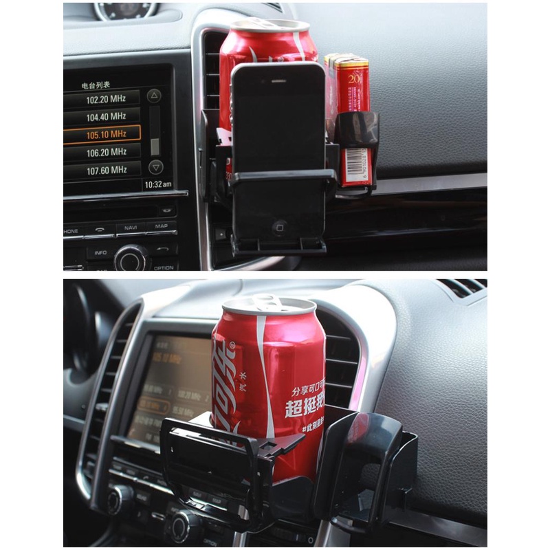 Giá Đỡ Bình Nước 3 Trong 1 Gắn Lỗ Thông Gió Xe Hơi