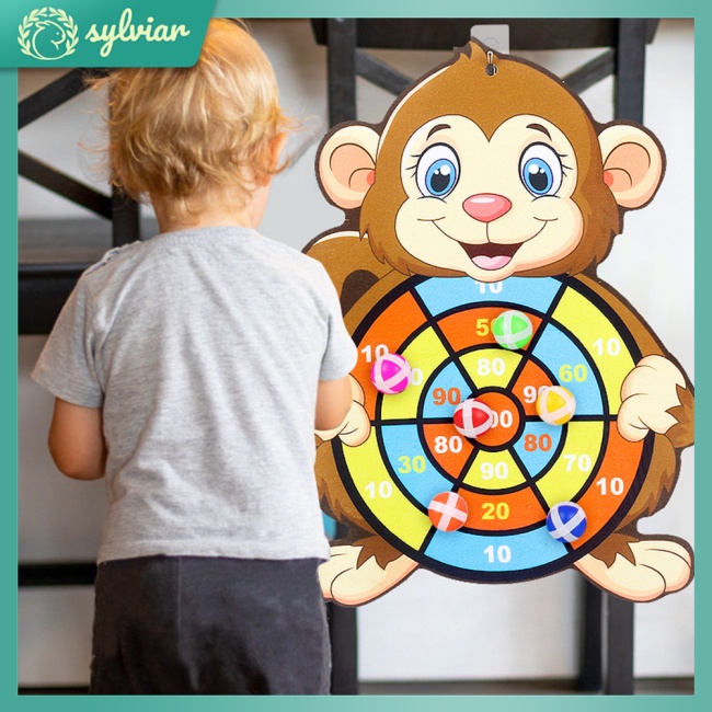 Bộ Đồ Chơi Phi Tiêu Dính Bóng Vui Nhộn Cho Bé Chơi Thể Thao Trong Nhà / Ngoài Trời