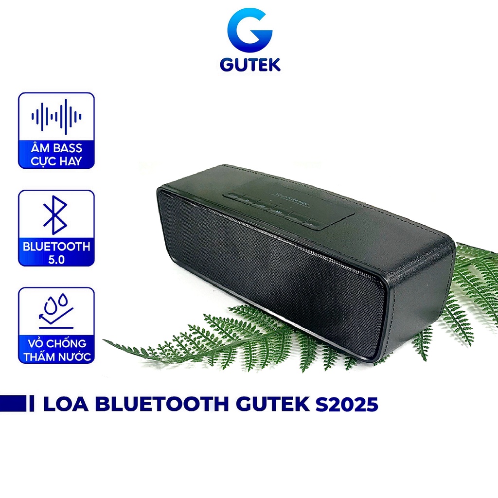 Loa Bluetooth Không Dây Cầm Tay Vỏ Kim Loại Nghe Nhạc Âm Bass Sống Động Cắm Usb Thẻ Nhớ Gutek S2025