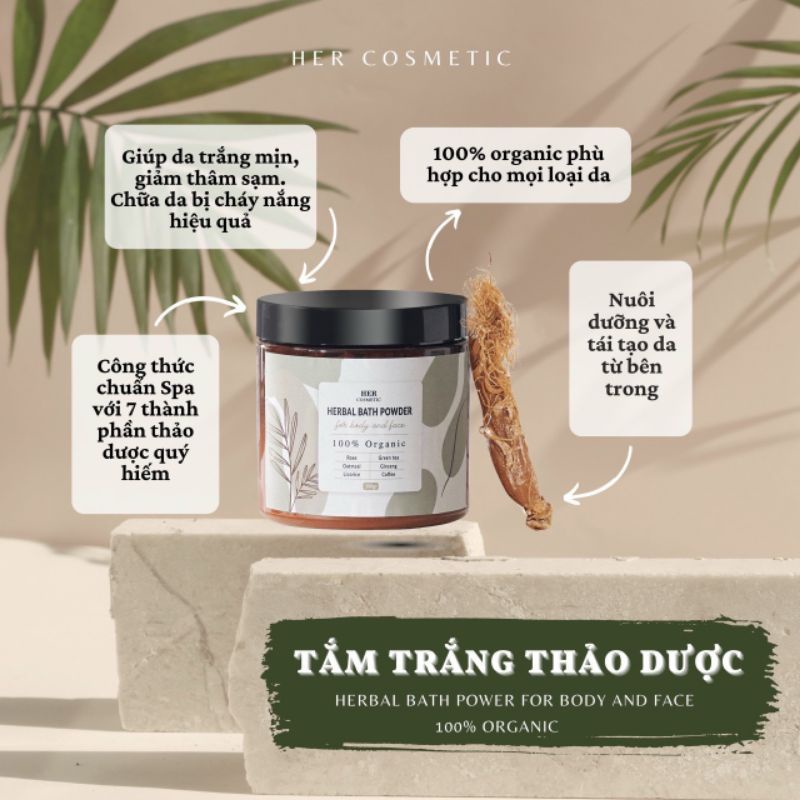 Bột Tắm Trắng Thảo Dược Her Cosmestic