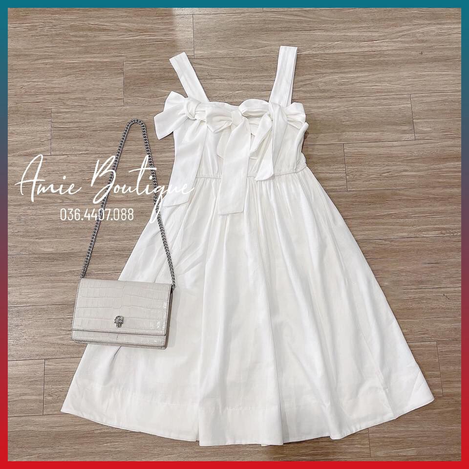 Váy Hai Dây Váy Babydoll Váy 2 Dây Bản To Phối Nơ Ngực Hàn Xẻng Điệu Đà Sang Chảnh | BigBuy360 - bigbuy360.vn