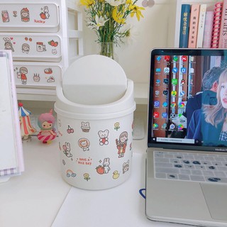 Thùng rác mini để bàn - nắp lật