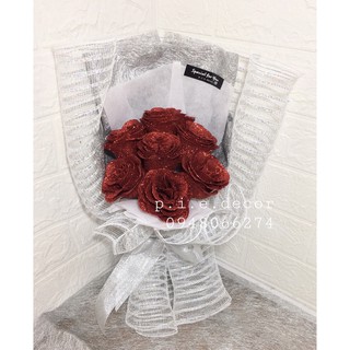 BÓ HOA KIM TUYẾN NHŨ 7 BÔNG FORM LỚN