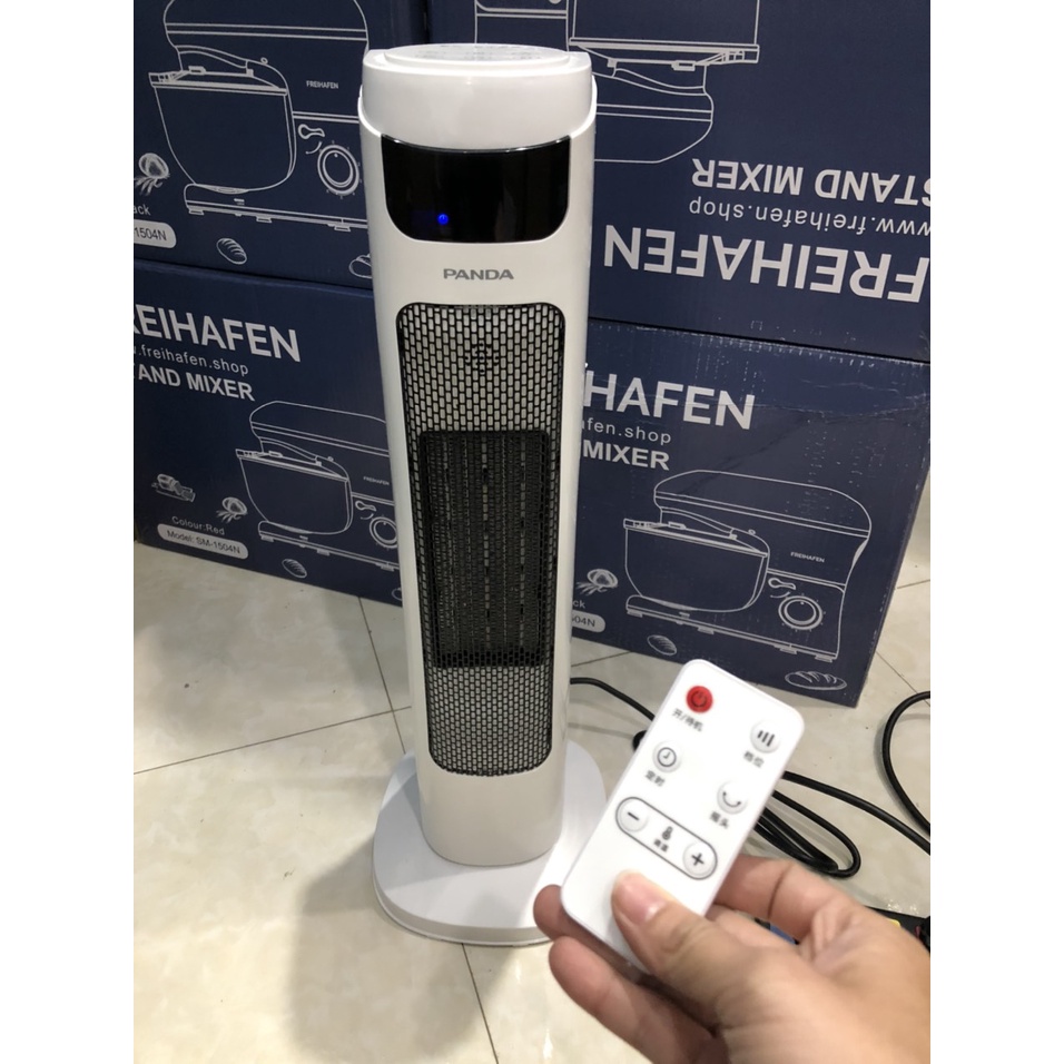 Quạt sưởi gốm Panda 2000W có điều khiển từ xa - Thương hiệu con gấu trúc - BH 1 năm