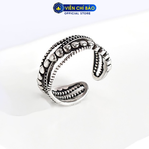 Nhẫn bạc nữ họa tiết Mặt cười chất liệu bạc Thái s925 thời trang phụ kiện trang sức nữ Viễn Chí Bảo