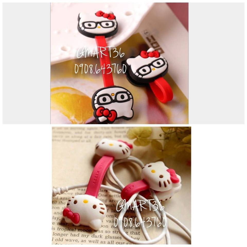 🍀 Set 2c dây kẹp tai nghe cáp sạc Kitty W0252 🍀