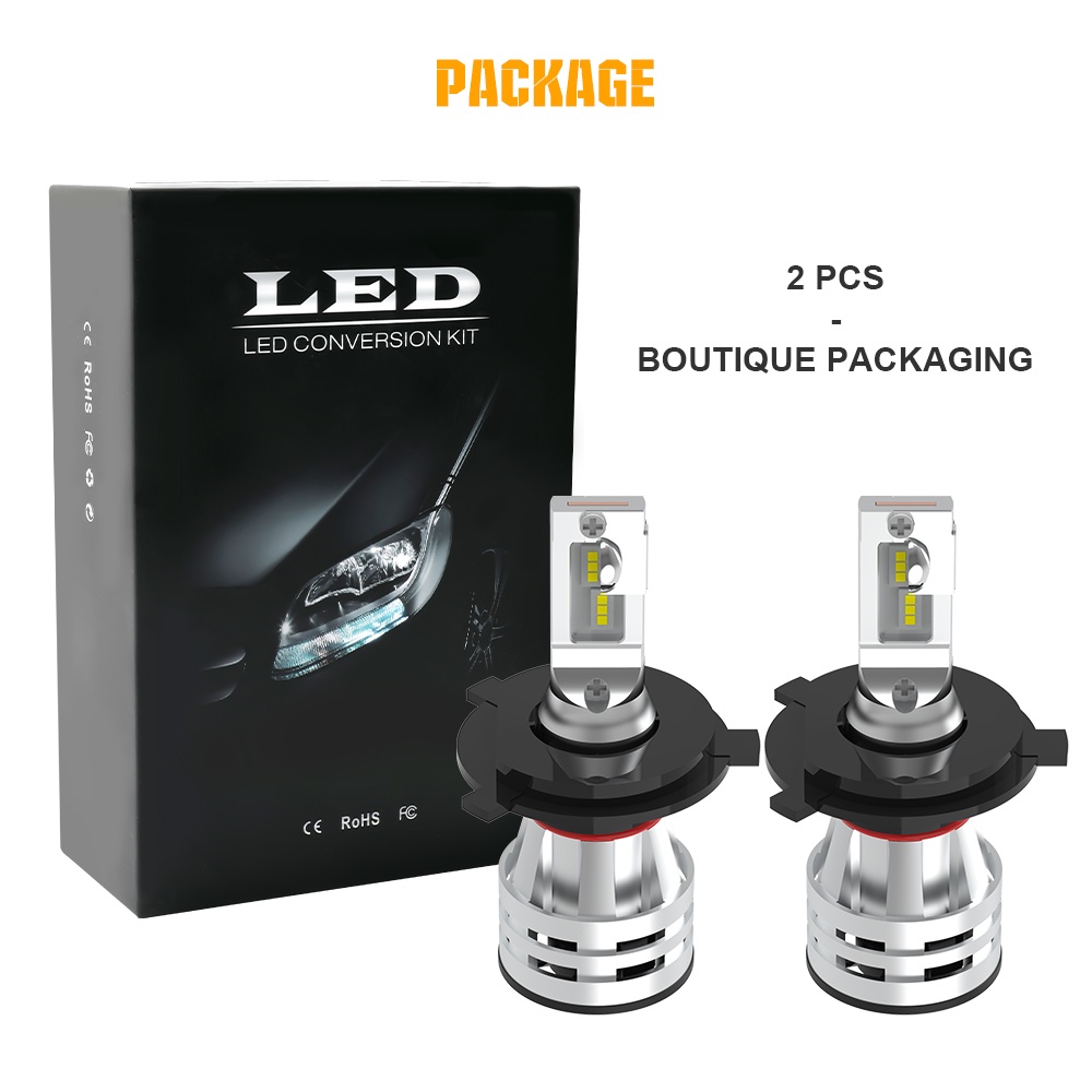 UNI-SHINE Set 8 Bóng Đèn Pha Led H4 H11 H7 9005 / Hb3 9006 / Hb4 12v 60w 6500k 20000lm Cho Xe Hơi