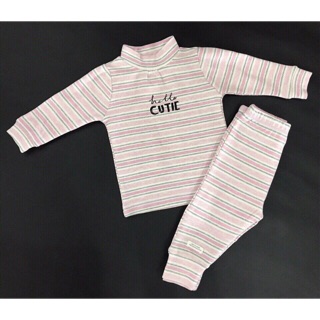 Bộ cotton cổ 3 phân Momma baby