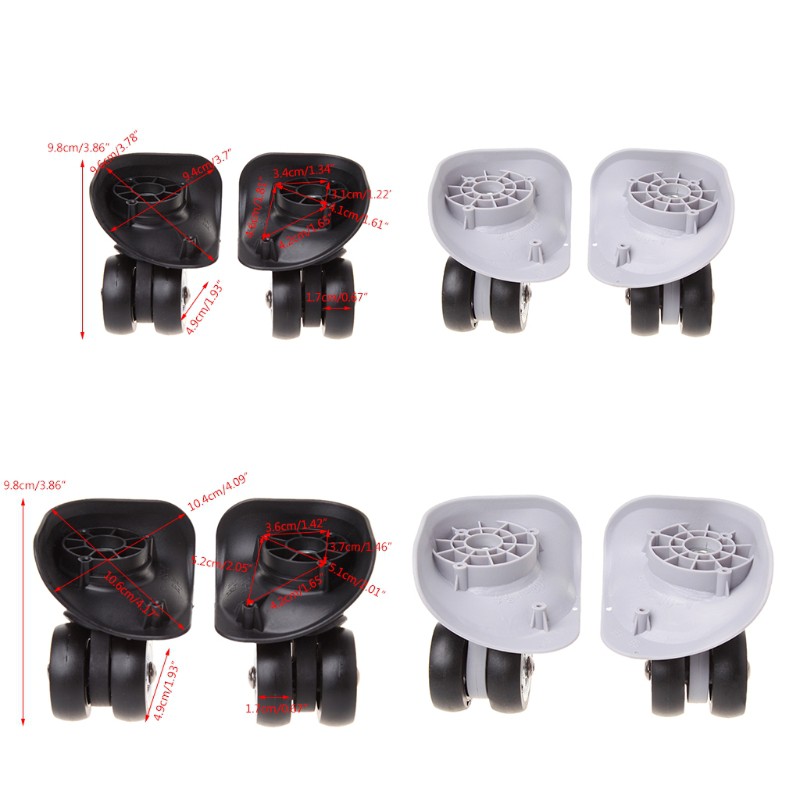 Set 2 bánh xe lăn bền bỉ chắc chắn cho va li