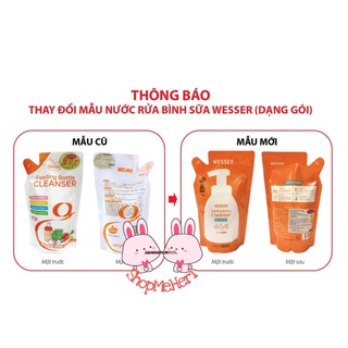 Combo 2 gói Nước rửa bình sữa Wesser 500ml (Date 2026)