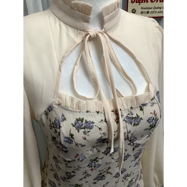 ♥️Đầm,Váy Cổ Nga Hoa Nhí 1 LớpSize S->L Linh Ngọc Đàm