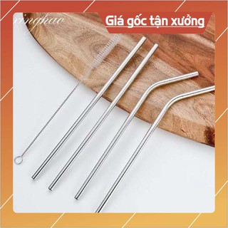 Bộ Ống Hút Inox Thái Lan Và Cọ Rửa - Ống Hút Thép Không Gỉ
