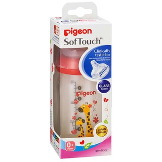Bình Sữa Thủy Tinh Plus Pigeon SofTouch 160ml/240ml