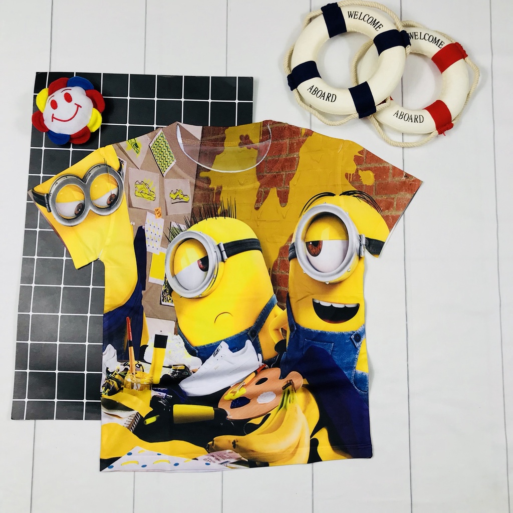 Ái thun Minion in 3D cho bé