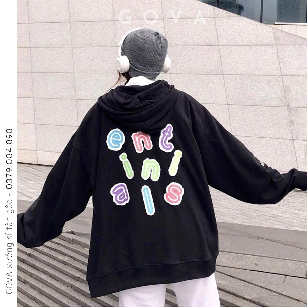 Áo khoác nỉ ❤️ Hoodie Dây Kéo SENTI Ulzzang form rộng Unisex bông 2 lớp trẻ trung GOVA