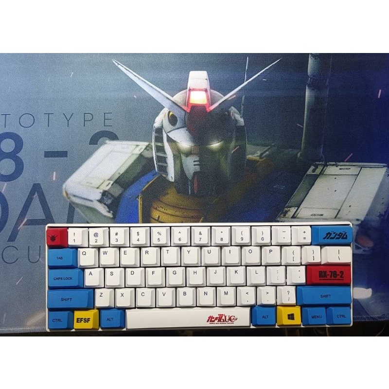 Keycaps Thick PBT Gundam Cherry Profile 124 nút dành cho phím cơ