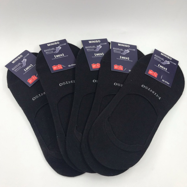 [Set 5 tất] Tất lười nam giấu tất thông minh Miniso