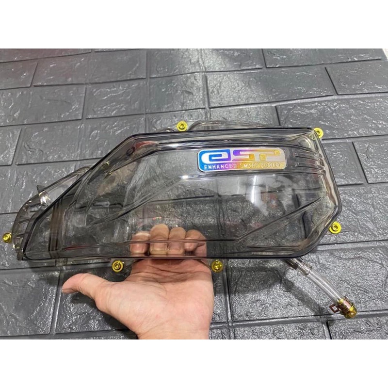Ốp lọc gió (pô e) Xám Khối gắn các loại xe ab vario click