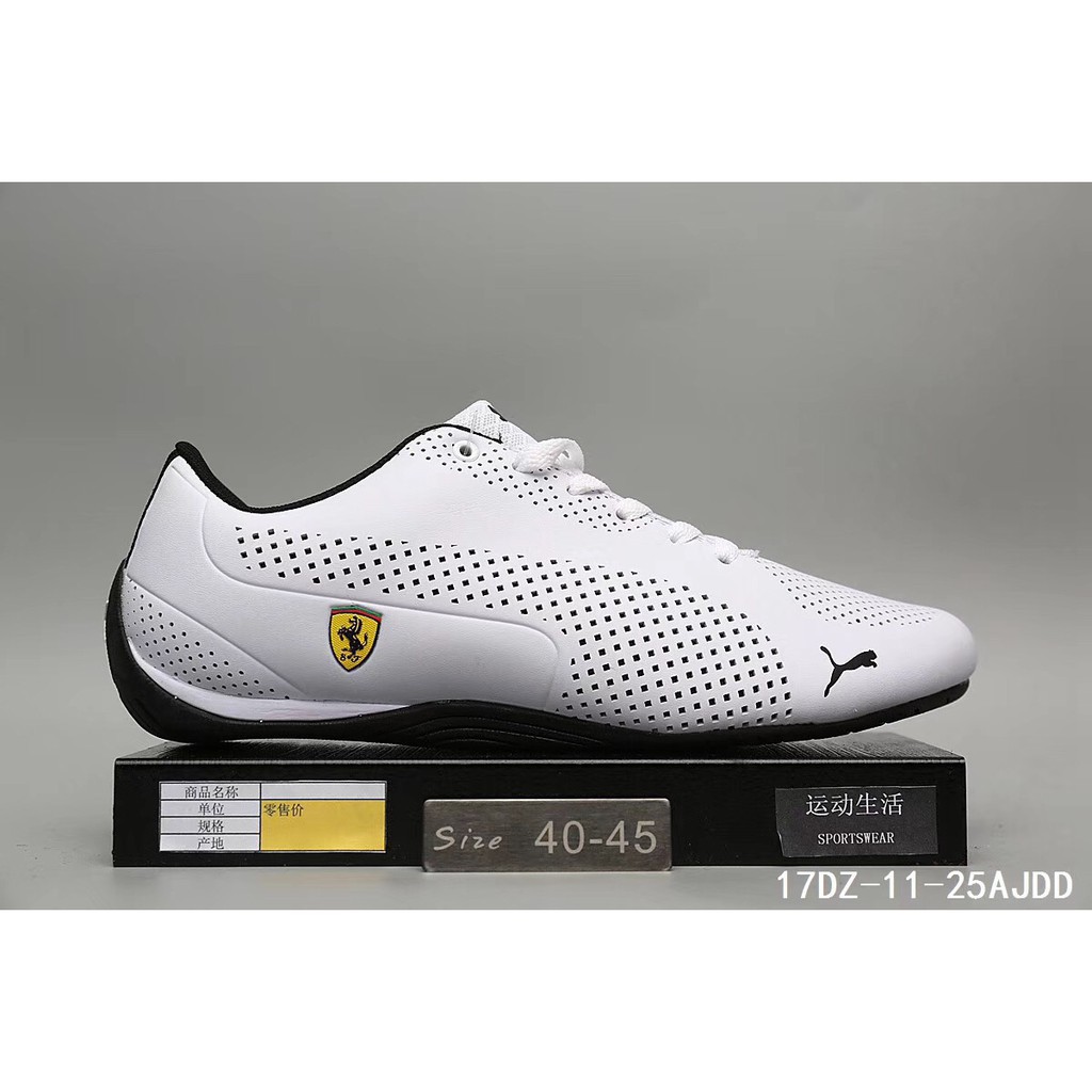 hapas 5Colors 100% Ori Puma Ferrari Racing Mens Shoes White Red Black Kasut