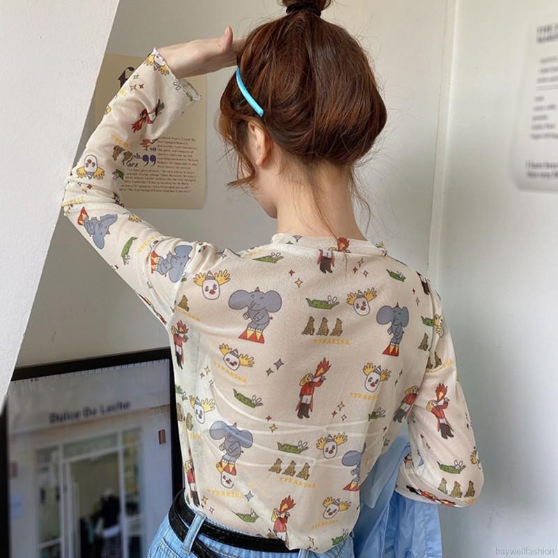 [Baywellfashion]Women Summer Beach Style Casual Animal Style Gauze Sunscreen Blouse | BigBuy360 - bigbuy360.vn