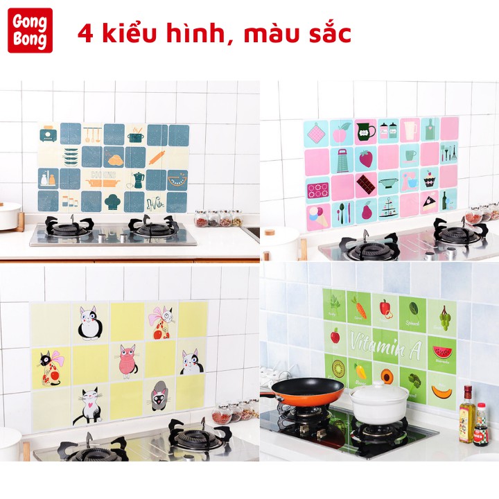Decal dán bếp chống bám dầu mỡ, giấy dán bếp tráng nhôm cách nhiệt dễ dàng lau nhà chùi kích thước 75x45cm | BigBuy360 - bigbuy360.vn