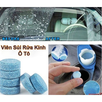 Viên Sủi Rửa Kính Ô Tô SIÊU SẠCH