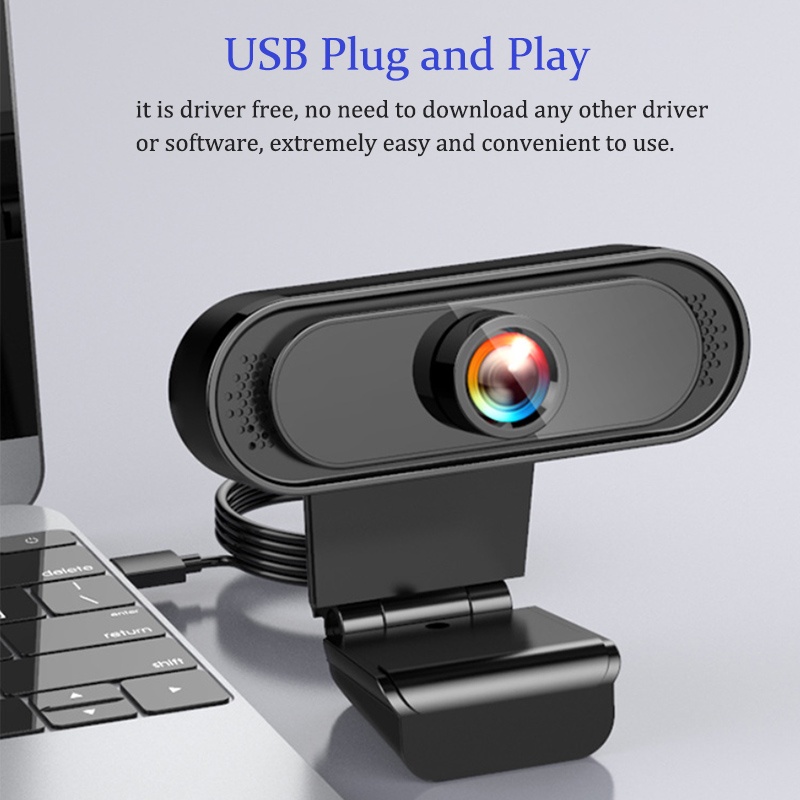 Webcam Cổng USB Nhỏ Gọn 1080p Có Mic Cho Máy Tính Để Bàn / Máy Tính Xách Tay