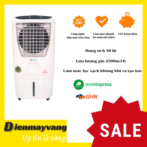 〖TIẾT KIỆM ĐIỆN 〗Máy làm mát Yakyo USAircooler 2500E5 - Tạo ion,lọc sạch không khí - Tự ngắt khi khi hết nước,quá nhiệt