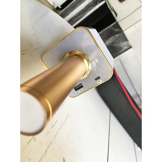 Micro kèm loa Micgeek Q7 blutooth (Vàng)