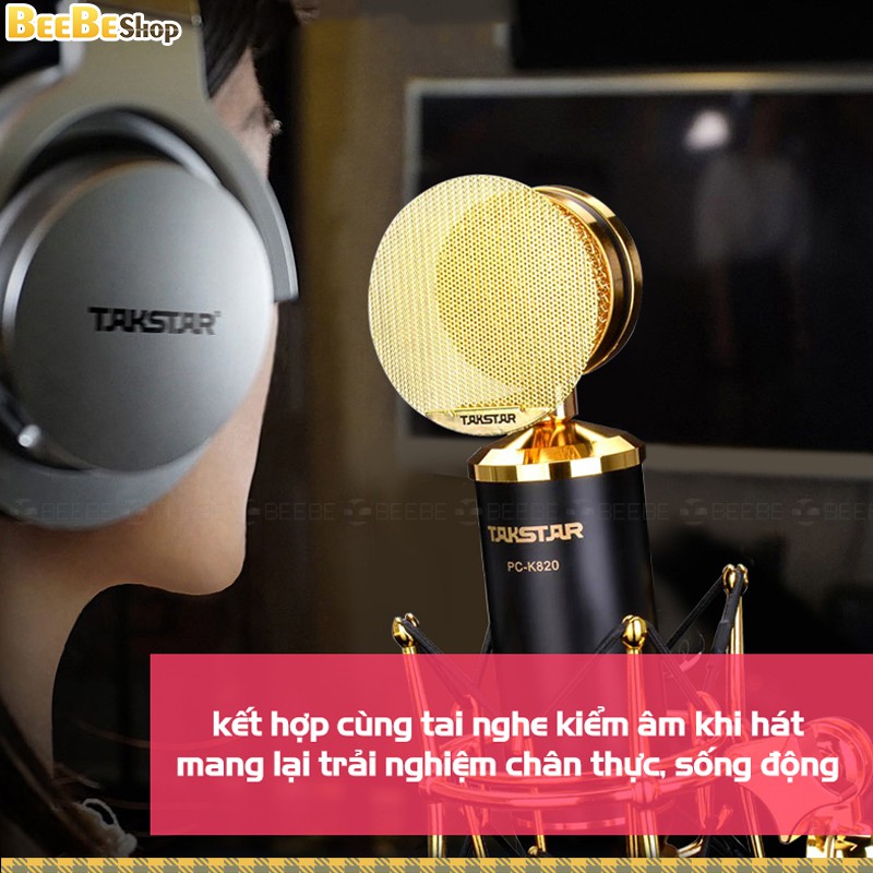 Takstar PC-K820 - Mic Thu Âm, Hát Karaoke Online, Livestream Chuyên Nghiệp