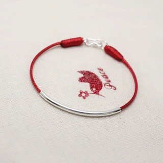 Lắc tay chỉ đỏ khúc bạc Ý 925 - Vòng tay chỉ đỏ may mắn L-1556 cực đẹp full Hộp sang chảnh
