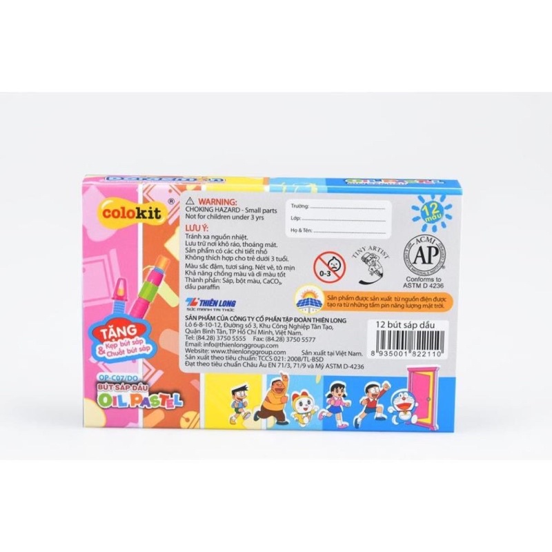 Bút sáp mầu dầu 12 mầu