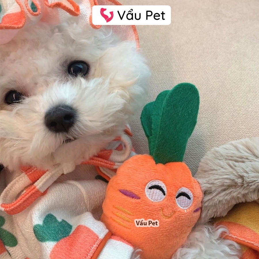 Đồ chơi cho chó mèo cà rốt bông Vẩu Pet Shop