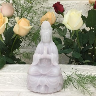 Tượng Quan Âm màu Trắng  mang bình an chỉ 99k cao 14 cm