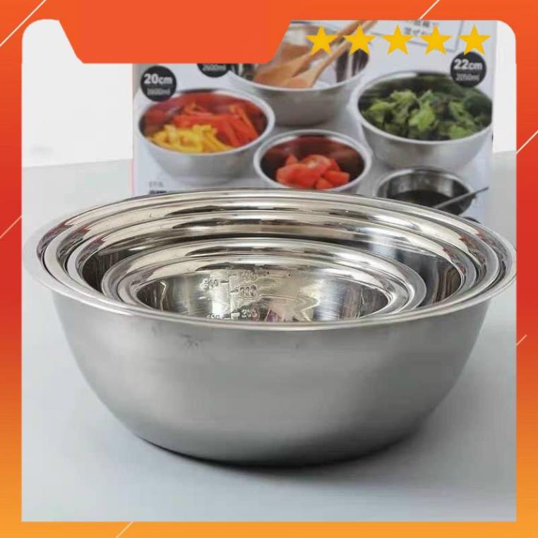BỘ 5 BÁT THAU TRỘN - ÂU TRỘN INOX XUẤT NHẬT HÀNG SIÊU ĐẸP KHÁCH NHA